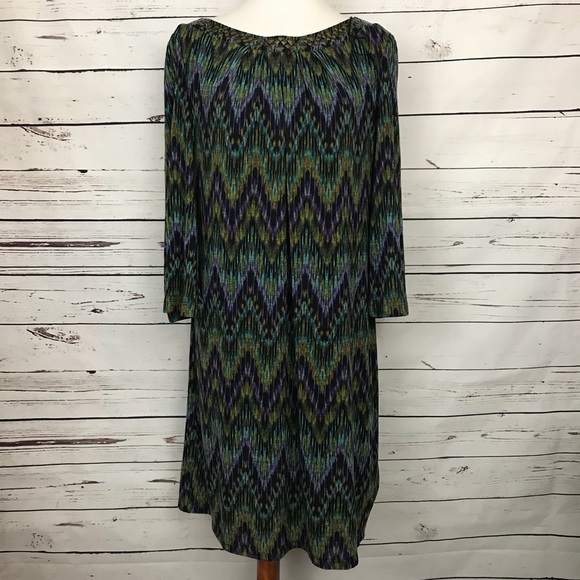 London Times Dresses & Skirts - London Times Bell Sleeve Shift Dress Size 14